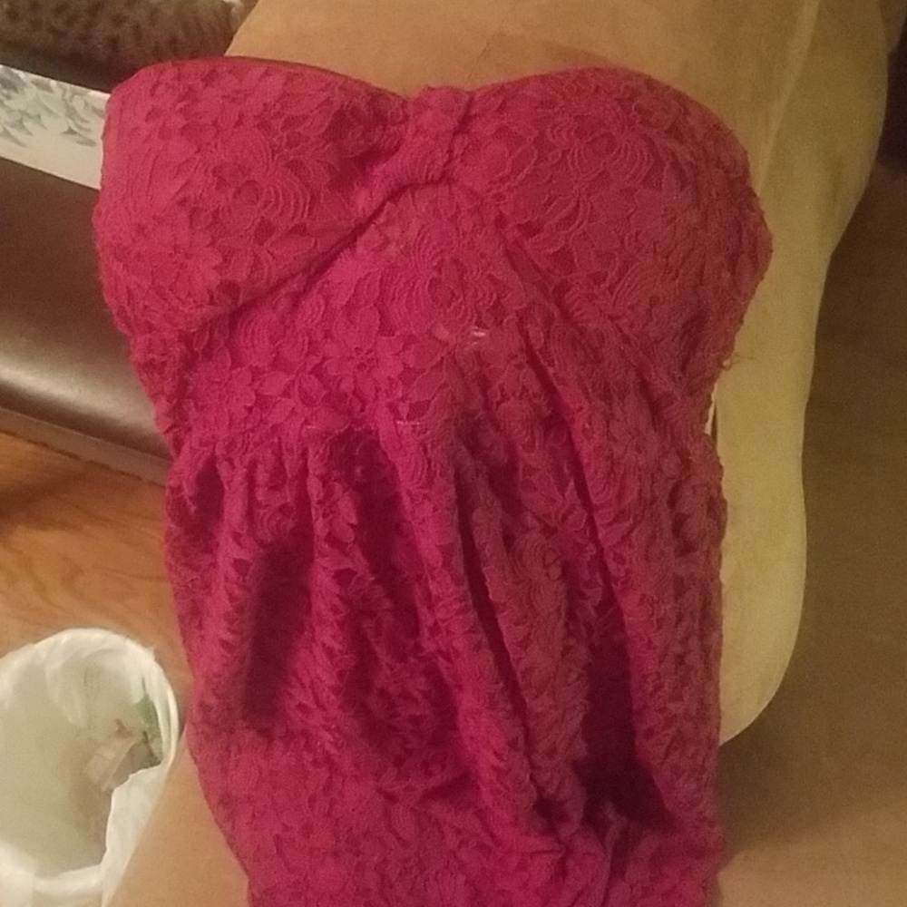 Red lacey dress